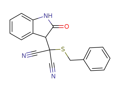 Propanedinitrile, (2,3-dihydro-2-oxo-1H-indol-3-yl)[(phenylmethyl)thio]-