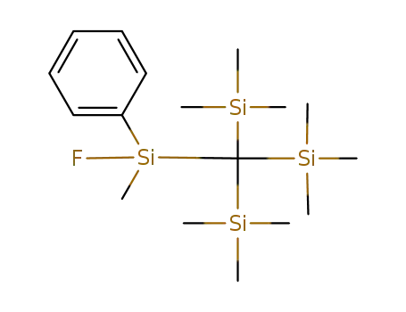 Molecular Structure of 72190-81-9 (Silane, [(fluoromethylphenylsilyl)methylidyne]tris[trimethyl-)