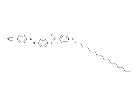 Molecular Structure of 77408-40-3 (Benzoic acid, 4-(hexadecyloxy)-, 4-[(4-cyanophenyl)azo]phenyl ester)
