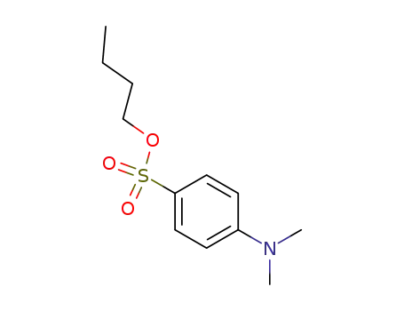 Molecular Structure of 62305-74-2 (Benzenesulfonic acid, 4-(dimethylamino)-, butyl ester)