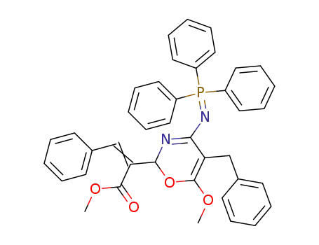 2-[5-benzyl-6-methoxy-4-(triphenyl-λ<sup>5</sup>-phosphanylideneamino)-2<i>H</i>-[1,3]oxazin-2-yl]-3-phenyl-acrylic acid methyl ester