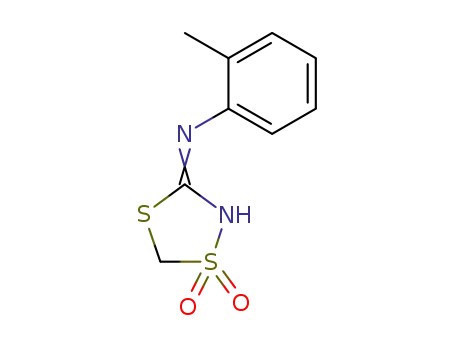 Molecular Structure of 65242-32-2 (1,4,2-Dithiazol-3-amine, N-(2-methylphenyl)-, 1,1-dioxide)