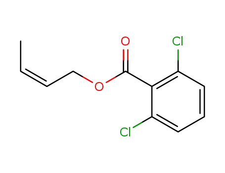 Molecular Structure of 62412-23-1 (Benzoic acid, 2,6-dichloro-, 2-butenyl ester, (Z)-)