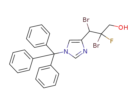 2,3-dibromo-2-fluoro-3-(1-trityl-1H-imidazol-4-yl)-propan-1-ol