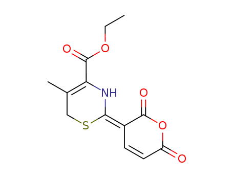 4-(4-ethoxycarbonyl-2,3-dihydro-5-methyl-6H-1,3-thiazin-2-ylidene)glutaconic acid anhydride