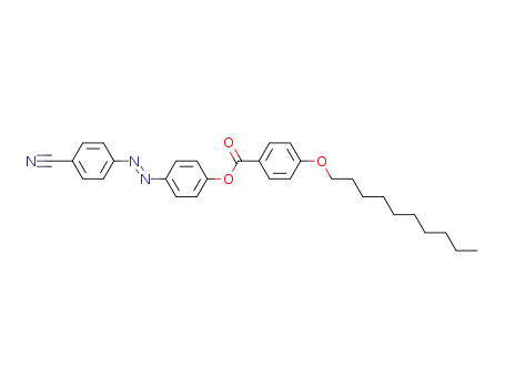 Molecular Structure of 77408-37-8 (Benzoic acid, 4-(decyloxy)-, 4-[(4-cyanophenyl)azo]phenyl ester)