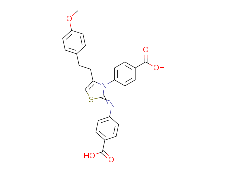 2-(p-carboxyphenylimino)-3-(p-carboxyphenyl)-4-(β-(p-methoxyphenyl ...