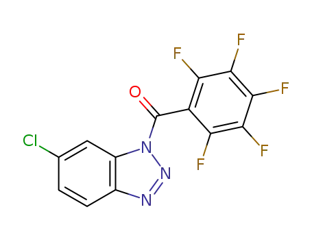 Molecular Structure of 76884-11-2 (6-Chlor-1-pentafluorbenzoylbenzotriazol)