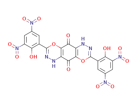 3,7-Bis-(2-hydroxy-3,5-dinitro-phenyl)-1H,5H-4,8-dioxa-1,2,5,6-tetraaza-anthraquinone