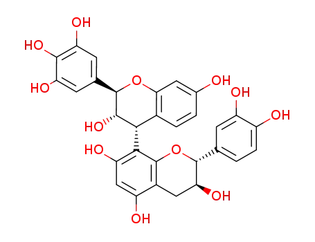(2R,3S,4R)-2,3-trans-3,4-cis-3,3',4',5',7-pentahydroxy-4-<(2R,3S)-2,3-trans-3,3',4',5,7-pentahydroxyflavan-8-yl>flavan