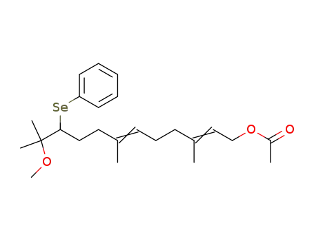 Acetic acid (2E,6E)-11-methoxy-3,7,11-trimethyl-10-phenylselanyl-dodeca-2,6-dienyl ester