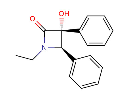 3,4-diphenyl-1-ethyl-3-hydroxyazetidin-2-one