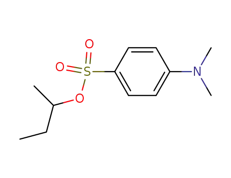 Molecular Structure of 62305-75-3 (Benzenesulfonic acid, 4-(dimethylamino)-, 1-methylpropyl ester)