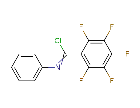 Molecular Structure of 120703-72-2 (2,3,4,5,6-Pentafluoro-N-phenyl-benzimidoyl chloride)