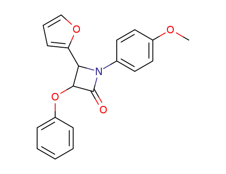 Molecular Structure of 111761-76-3 (2-Azetidinone, 4-(2-furanyl)-1-(4-methoxyphenyl)-3-phenoxy-)