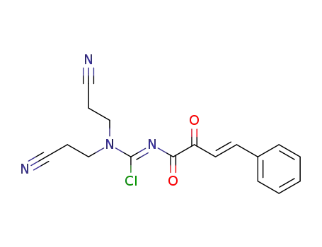 (E)-<Bis(2-cyanethyl)amino>-N-(2-oxo-4-phenyl-3-butenoyl)formimidoylchlorid