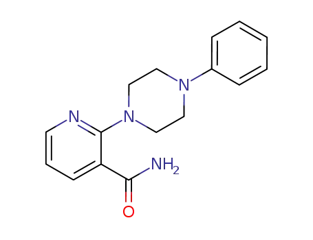 Molecular Structure of 101512-13-4 (2-(4-Phenyl-piperazin-1-yl)-nicotinamide)