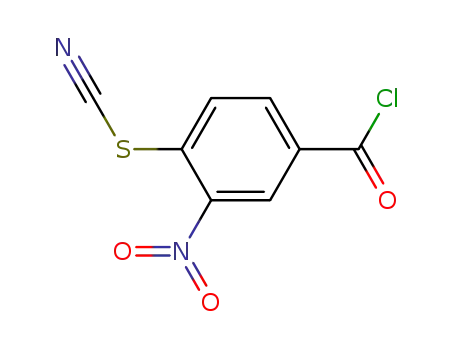 Molecular Structure of 65474-97-7 (Thiocyanic acid, 4-(chlorocarbonyl)-2-nitrophenyl ester)