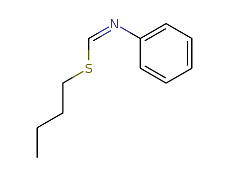 Molecular Structure of 19921-40-5 (Methanimidothioic acid, N-phenyl-, butyl ester, (Z)-)