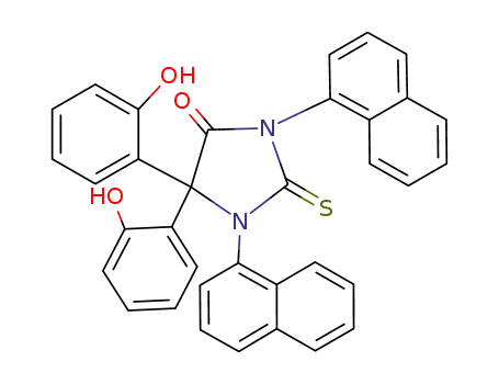 Molecular Structure of 82844-57-3 (5,5-Bis-(2-hydroxy-phenyl)-1,3-di-naphthalen-1-yl-2-thioxo-imidazolidin-4-one)