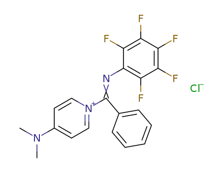 Molecular Structure of 120703-73-3 (4-Dimethylamino-1-{[(Z)-pentafluorophenylimino]-phenyl-methyl}-pyridinium; chloride)