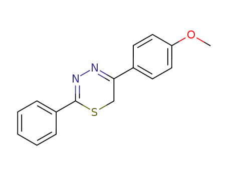 Molecular Structure of 62625-58-5 (6H-1,3,4-Thiadiazine, 5-(4-methoxyphenyl)-2-phenyl-)