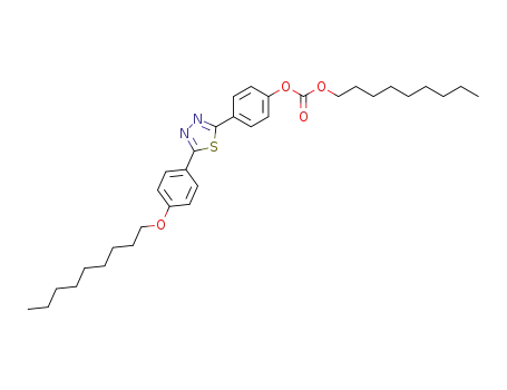 Molecular Structure of 121679-83-2 (Carbonic acid nonyl ester 4-[5-(4-nonyloxy-phenyl)-[1,3,4]thiadiazol-2-yl]-phenyl ester)