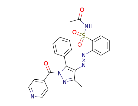 Molecular Structure of 89010-92-4 (N<sup>1</sup>-isonicotinoyl-3-methyl-5-phenyl-4-(N<sup>1</sup>-2-acetylsulfonamidobenzeneazo)-1,2-diazole)