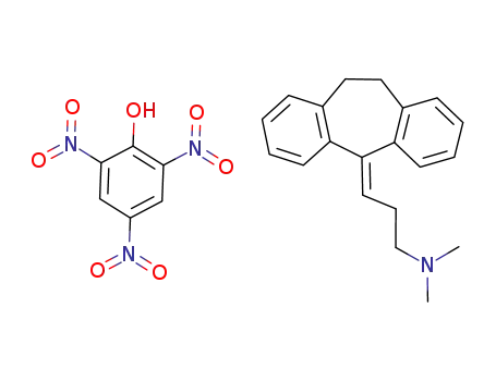 Molecular Structure of 96770-86-4 (3-(10,11-dihydro-5H-dibenzo[a,d][7]annulen-5-ylidene)-N,N-dimethylpropan-1-aminium 2,4,6-trinitrophenolate)