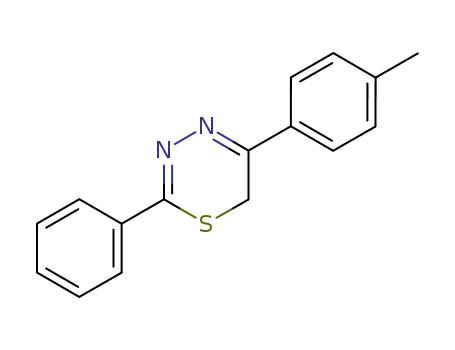 Molecular Structure of 62625-57-4 (6H-1,3,4-Thiadiazine, 5-(4-methylphenyl)-2-phenyl-)
