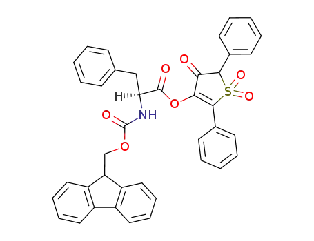 Molecular Structure of 113534-35-3 (L-Phenylalanine, N-[(9H-fluoren-9-ylmethoxy)carbonyl]-,
4,5-dihydro-4-oxo-2,5-diphenyl-3-thienyl ester, S,S-dioxide)