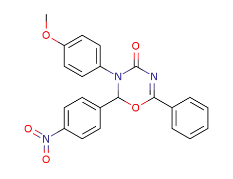 3-(4-methoxy-phenyl)-2-(4-nitro-phenyl)-6-phenyl-2,3-dihydro-[1,3,5]oxadiazin-4-one
