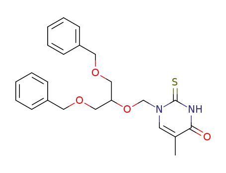 1-(2-Benzyloxy-1-benzyloxymethyl-ethoxymethyl)-5-methyl-2-thioxo-2,3-dihydro-1H-pyrimidin-4-one