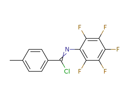 Molecular Structure of 120703-70-0 (4-Methyl-N-(2,3,4,5,6-pentafluoro-phenyl)-benzimidoyl chloride)