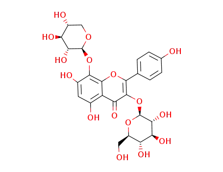 Molecular Structure of 94696-37-4 (4H-1-Benzopyran-4-one,3-(â-Dglucopyranosyloxy)- 5,7-dihydroxy-2-(4- hydroxyphenyl)-8-(â-D-xylopyranosyloxy)- )