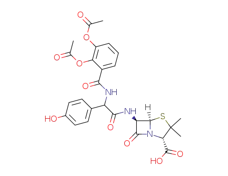(2S,5R,6R)-6-[2-(2,3-Diacetoxy-benzoylamino)-2-(4-hydroxy-phenyl)-acetylamino]-3,3-dimethyl-7-oxo-4-thia-1-aza-bicyclo[3.2.0]heptane-2-carboxylic acid