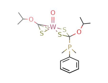 WO(S<sub>2</sub>C(P(C<sub>6</sub>H<sub>5</sub>)(CH<sub>3</sub>)2)OC<sub>3</sub>H<sub>7</sub>)(S<sub>2</sub>COC<sub>3</sub>H<sub>7</sub>)