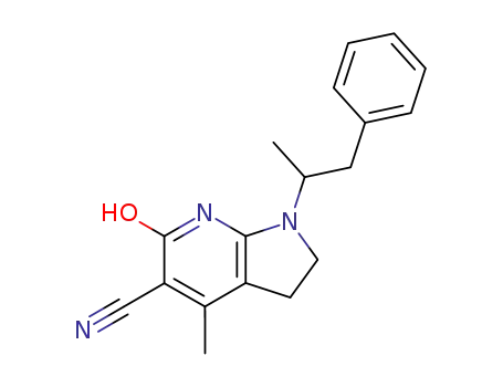 Molecular Structure of 96609-84-6 (1H-Pyrrolo[2,3-b]pyridine-5-carbonitrile,
2,3,6,7-tetrahydro-4-methyl-1-(1-methyl-2-phenylethyl)-6-oxo-)