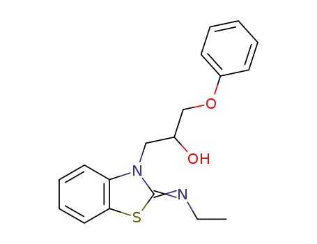 Molecular Structure of 137267-09-5 (1-{2-[(Z)-Ethylimino]-benzothiazol-3-yl}-3-phenoxy-propan-2-ol)
