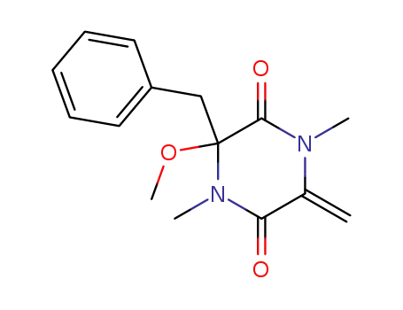 1,4-Dimethyl-3-methylene-6-benzyl-6-methoxy-2,5-dioxopiperazine