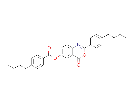 Molecular Structure of 79877-16-0 (4-Butyl-benzoic acid 2-(4-butyl-phenyl)-4-oxo-4H-benzo[d][1,3]oxazin-6-yl ester)