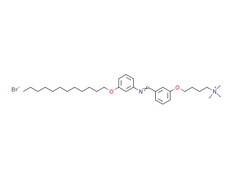 1-Butanaminium,
4-[3-[[[3-(dodecyloxy)phenyl]imino]methyl]phenoxy]-N,N,N-trimethyl-,
bromide