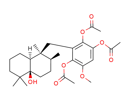 1,2,4-Benzenetriol,
3-[(decahydro-4a-hydroxy-1,2,5,5-tetramethyl-1-naphthalenyl)methyl]-5-
methoxy-, 1,2,4-triacetate