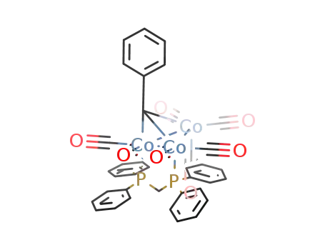 C<sub>6</sub>H<sub>5</sub>CCo<sub>3</sub>(CO)7((C<sub>6</sub>H<sub>5</sub>)2PCH<sub>2</sub>P(C<sub>6</sub>H<sub>5</sub>)2)
