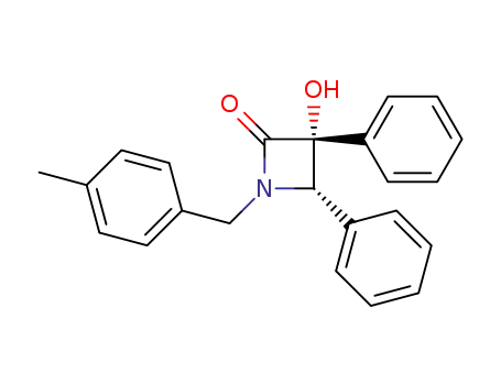 3,4-diphenyl-3-hydroxy-1-(p-methylbenzyl)azetidin-2-one