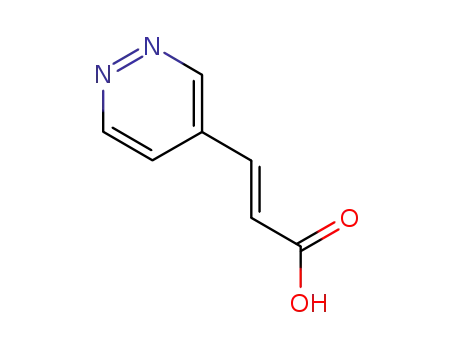 Molecular Structure of 50901-54-7 (2-Propenoic acid, 3-(4-pyridazinyl)-, (2E)-)