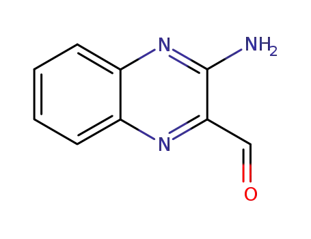 Molecular Structure of 67570-54-1 (2-Quinoxalinecarboxaldehyde, 3-amino-)