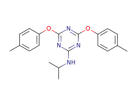 Molecular Structure of 79922-84-2 ((4,6-Bis-p-tolyloxy-[1,3,5]triazin-2-yl)-isopropyl-amine)