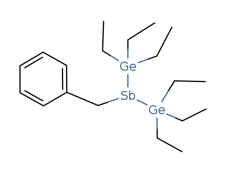 C<sub>6</sub>H<sub>5</sub>CH<sub>2</sub>Sb{Ge(C<sub>2</sub>H<sub>5</sub>)3}2