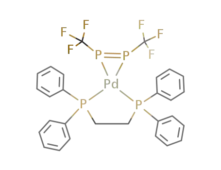 {Pd(CF<sub>3</sub>PPCF<sub>3</sub>)((C<sub>6</sub>H<sub>5</sub>)2PCH<sub>2</sub>CH<sub>2</sub>P(C<sub>6</sub>H<sub>5</sub>)2)}